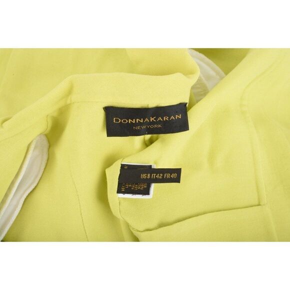 Vintage Donna Karen NY Womens Suit Jacket Blazer Vintage US 8 chartreuse Yellow - Picture 6 of 6